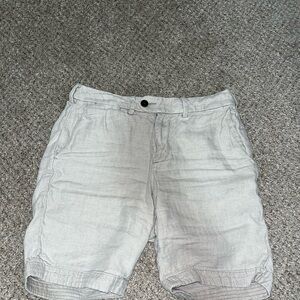 Abercrombie & Fitch Light Gray Flat Front Shorts